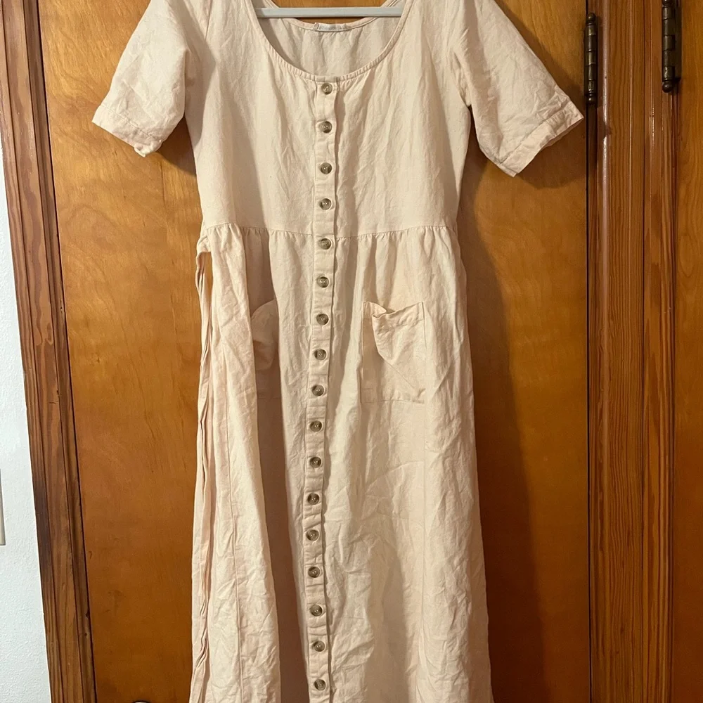 Peach LCW Prairie Dress - Picture 1 of 5